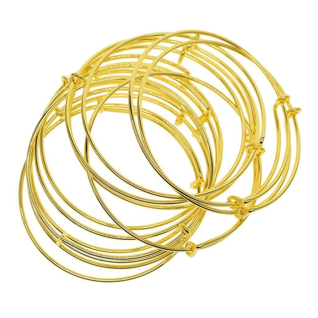 12 Pezzi  Accessory Blank Bangle Bracciali Espandibili Con Base