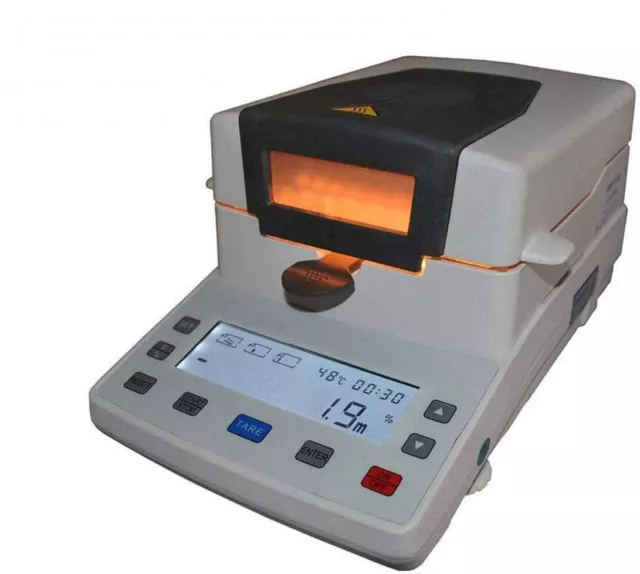 Halogen Moisture Analyzer Tester Meter For Food Paper Feed Readability 0.005g