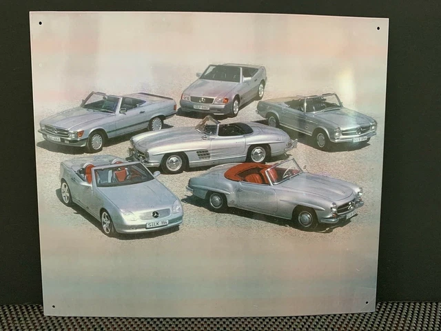 Retro Sign: Mercedes SL SLK Convertible Tin Poster Print Sign Garage Home Shop
