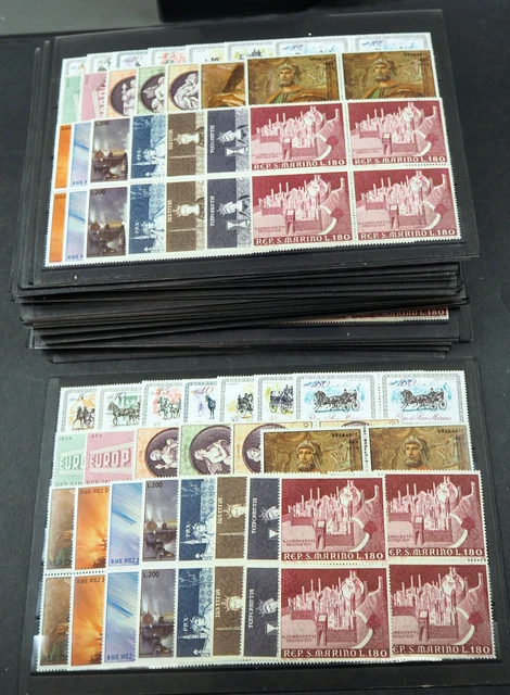 1969 San Marino; 100 komplette Jahrgänge postfrisch/MNH, MiNr. 921/940, ME 430,-