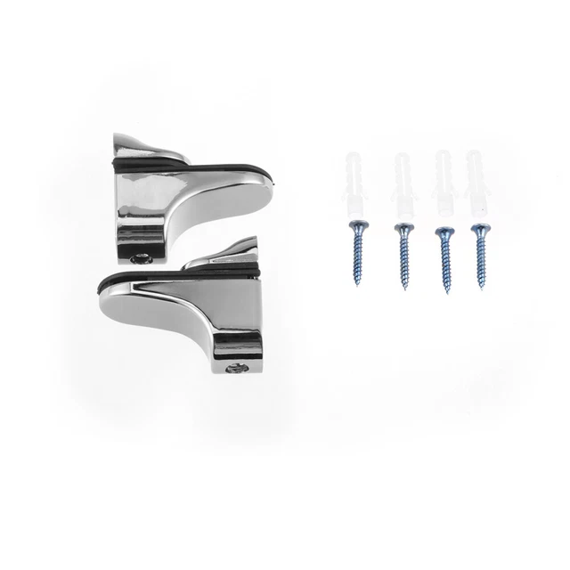 2 Pcs Verstellbarer Ständer Schwerlast-Klemmregalclip Silver