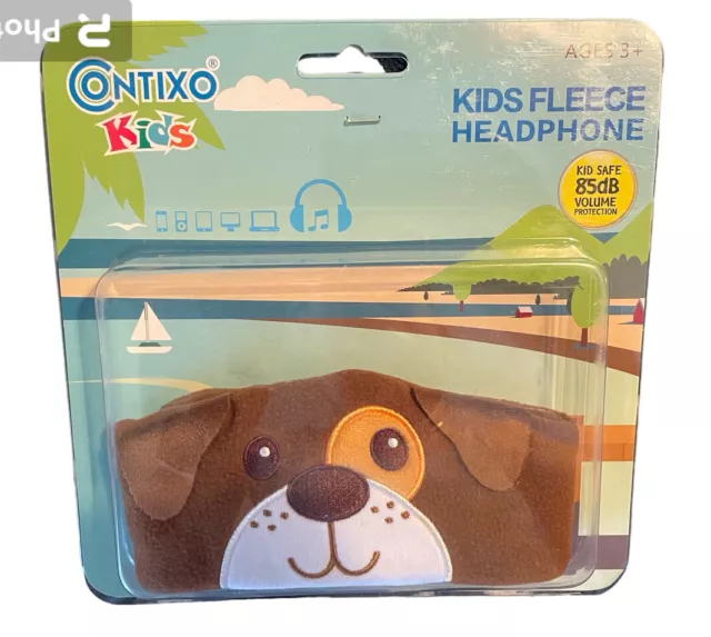 Contixo H1 Kids Soft Fleece On-Ear Headphones Warm Earphone, Dog Design