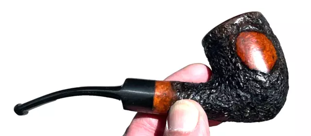 CLASSY Vintage Unsmoked Italian Made RUSTICATED BRIAR TOBACCO PIPE