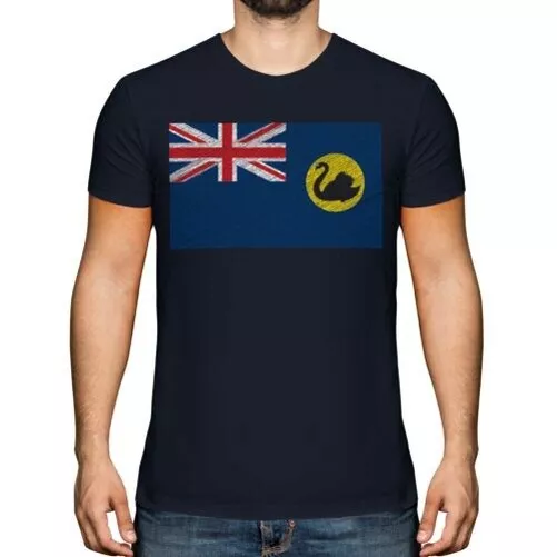 Ouest Australie Gribouillage Drapeau Hommes T-Shirt Cadeau Australien Football