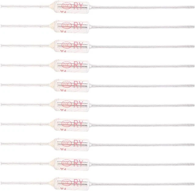 Fusible thermique 10pièces, fusible coque métallique 250VAC 115℃