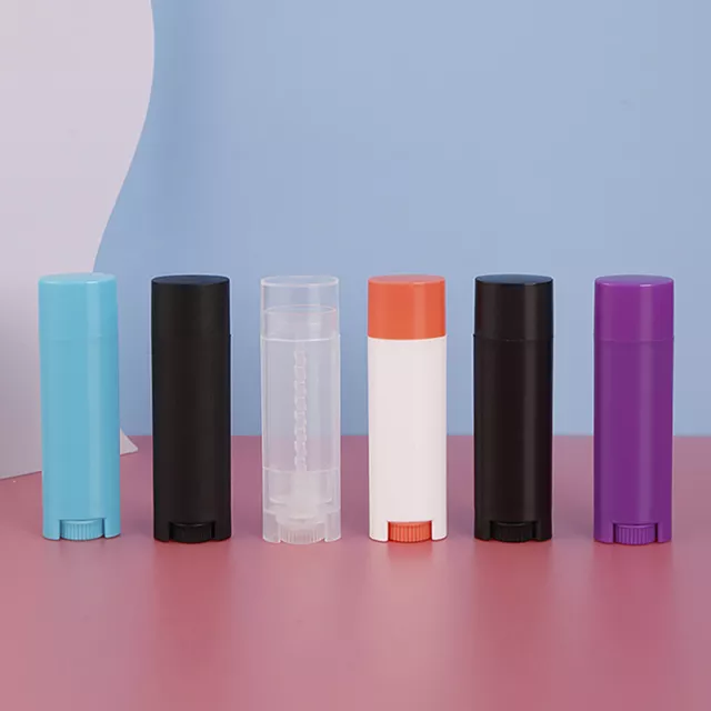 4.5g Empty Refillable Bottle Plastic DIY Lipstick Lip Balm Tubes Oval Conta RNAU