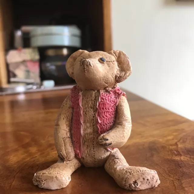 peter Jager 1990 Hand painted  ceramic bear
