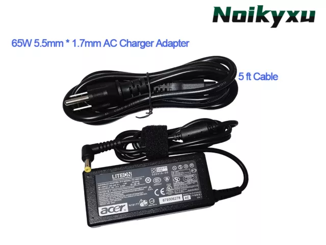 Acer Aspire A515-43-R19L N17Q4 A315-21-95KF AC Charger Power Supply Cord 65W US