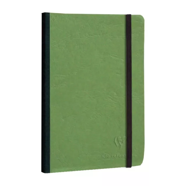 Clairefontaine Basic Clothbound Ruled Notebook in Green - 6 x 8.25 NEW