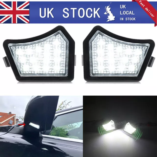 2x LED Side Under Mirror Puddle Light For Jaguar XE X760 XF X250 X260 XJ X351 XK