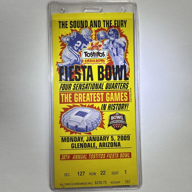 2009 Fiesta Bowl Ticket Stub College Football Ohio St vs Texas 2009 Fiesta Bowl Ticket Stub College Football Ohio St vs Texas
