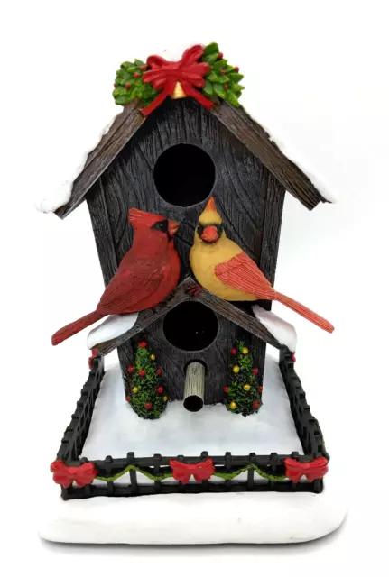 Hawthorne Village Cardinal Singing Birdhouse - Winter Birds/Seasonal -Fast Ship!