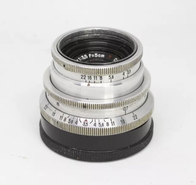 Carl Zeiss Jena T Tessar f=5 cm 1:3,5  Objektiv für M42 Gewinde Anschluss