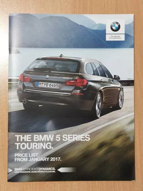 BMW 5 Series Touring Price List Brochure F11 2017