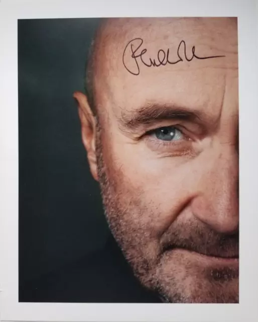 Phil Collins REAL hand SIGNED 8x10" Photo #4 JSA LOA Autographed Genesis