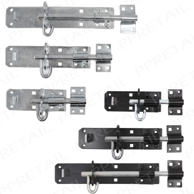 Heavy Duty Padbolt 4"/6"/8" Small-Large Gate/Shed Door Lock Slide Bolt Brenton