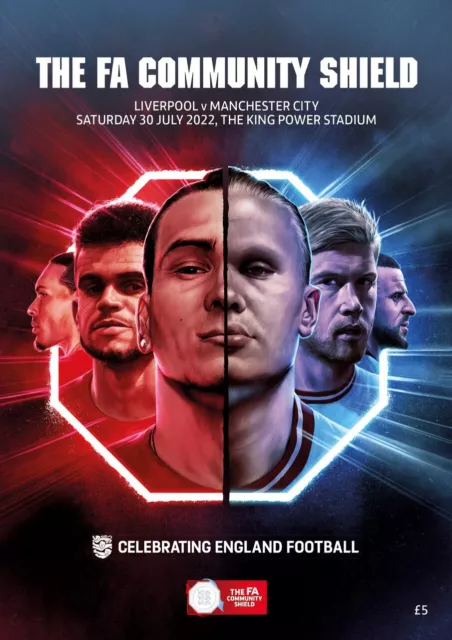 FA COMMUNITY SHIELD 2022 Liverpool v Manchester City - Official programme