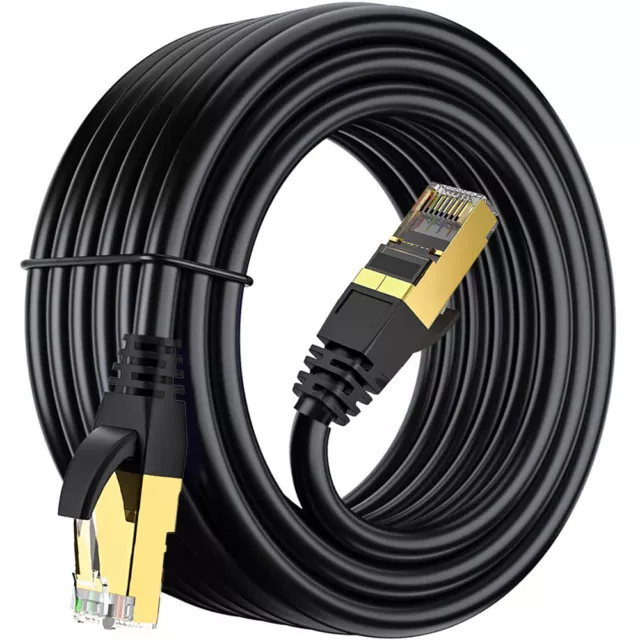 Internet Cable CAT8 High Speed 40Gbps Ethernet Cable 26AWG 1m-15m 18m AU Lot 3