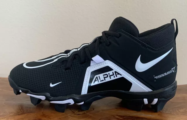 Kids/Youth Nike Alpha Menace 3 Football Cleats Size 2Y/4.5Y/6Y (WIDE) BLACK