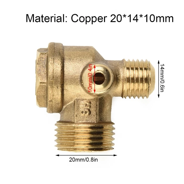 Clapet Anti-retour (check Valve) Fileté Mâle En Laiton - Pour Compresseur D'air Sans Huile