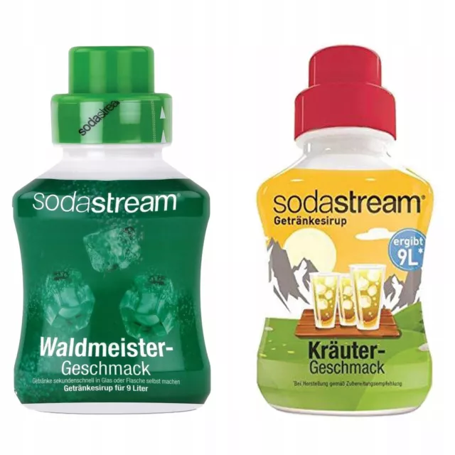 SET DE SIROP pour Sodastream Waldmeister 375ml et Herbal 375ml EUR