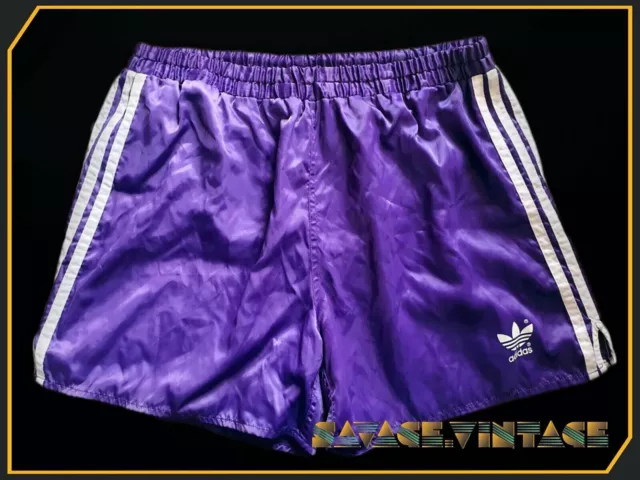 /// Vintage Adidas Shorts D7 L Xl Retro Sprinter Racer Shiny Sporthose 80S ///