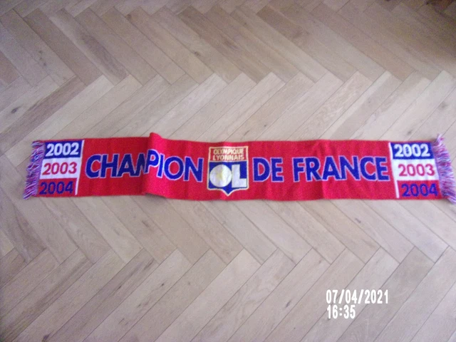 Écharpe Olympique Lyonnais Rouge Et Bleue - Supporteur OL - 75% Acrylique 25% Polyester