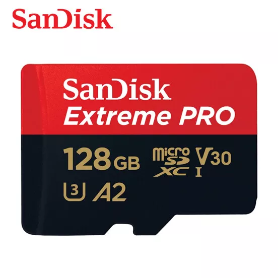 SanDisk A2 Extreme PRO 128GB V30 micro SDXC UHS-I U3 Card 200MB/s 4K UHD Video