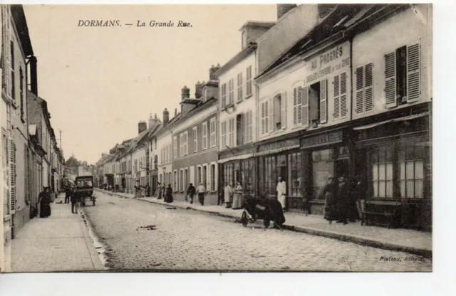 "DORMANS - Marne - CPA 51 - the great street ""au Progrés"
