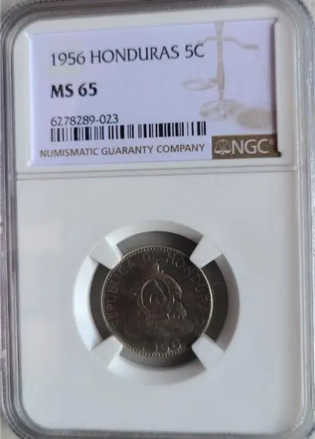 Honduras 5 Centavos 1956 NGC MS 65