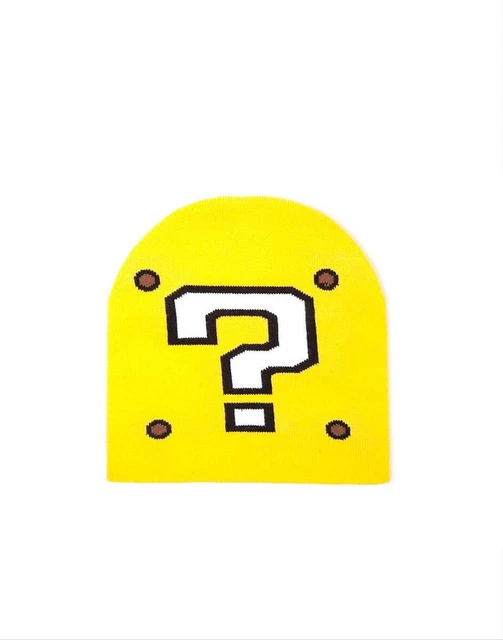 Yellow Question Mark Block NINTENDO - SUPER Mario Bros Question Mark Block Knitted Styled Yellow ...