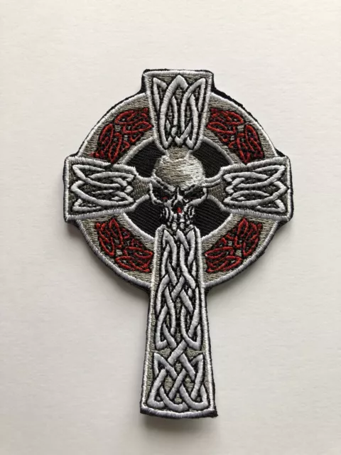 KELTENKREUZ CELTIC CROSS K4.1 PATCH AUFNÄHER Totenkopf Skull