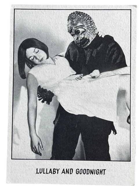 Vintage 1973 Sea Monster Creature Feature You’ll Die Laughing #9 Trade Card B/W