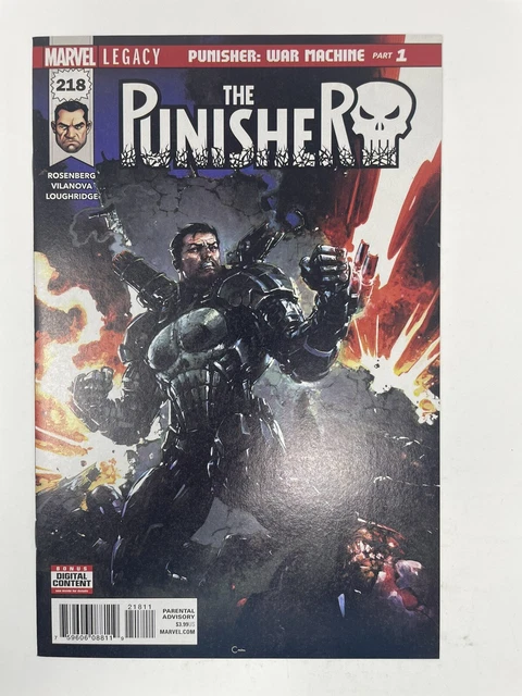 Punisher #218 Marvel Comics 2017 War Machine MCU Armor Wars