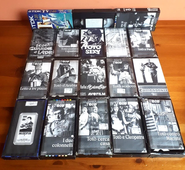 Lotto 18 Videocassette VHS 240 minuti Kennex Tdk Sony Registrazioni film di Totò