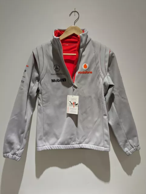 MENS MCLAREN MERCEDES Vodafone F1 Team 1 4 Zip Sweater Jacket S