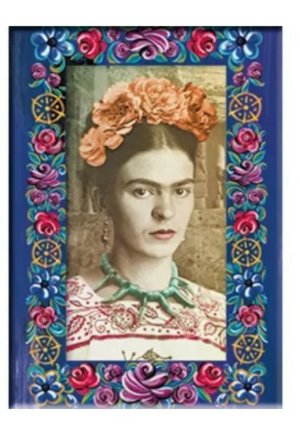 Frida Kahlo Framed Multicolored Self Portrait  Refrigerator Magnet 2.5x3.5 Iman