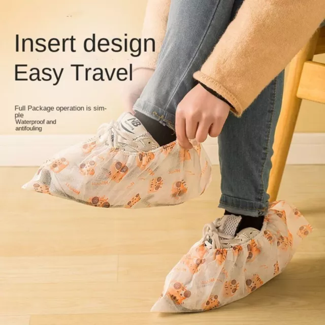 Non-Woven Disposable Printed Shoe Covers Indoor Disposable Foot Covers