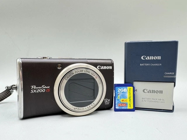 Appareil Photo Numérique Canon PowerShot SX130 IS 12.1MP – Zoom 12x – Noir – Occasion Fonctionnel – Avec Piles Et étui
