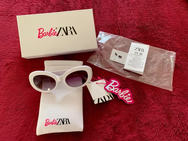 Zara x Barbie Mattel White Resin Sunglasses New In Box RARE - Sold Out