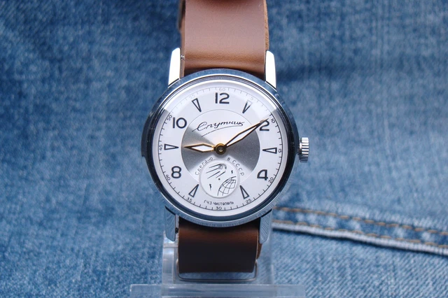 OROLOGIO RUSSO SPUTNIK SATELLITE SOVIET URSS ERA SPAZIALE ERA ATOMICA 1956 anni