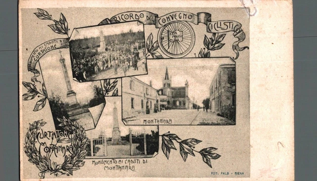Mantova Curtatone Ricordo Convegno Ciclistico 1904 F. piccolo non spedita
