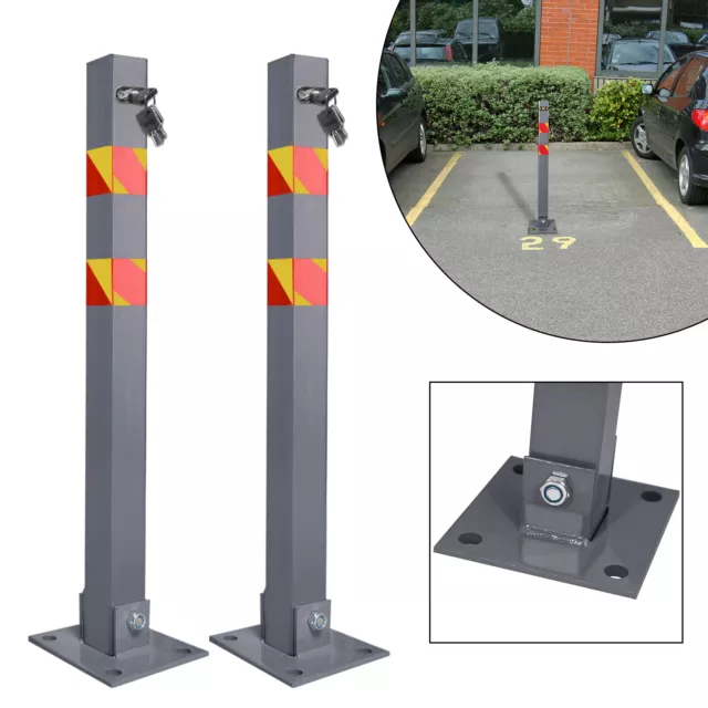 2 pali di parcheggio pieghevoli blocco parcheggio pali di intercettazione parcheggio chiusura DHL
