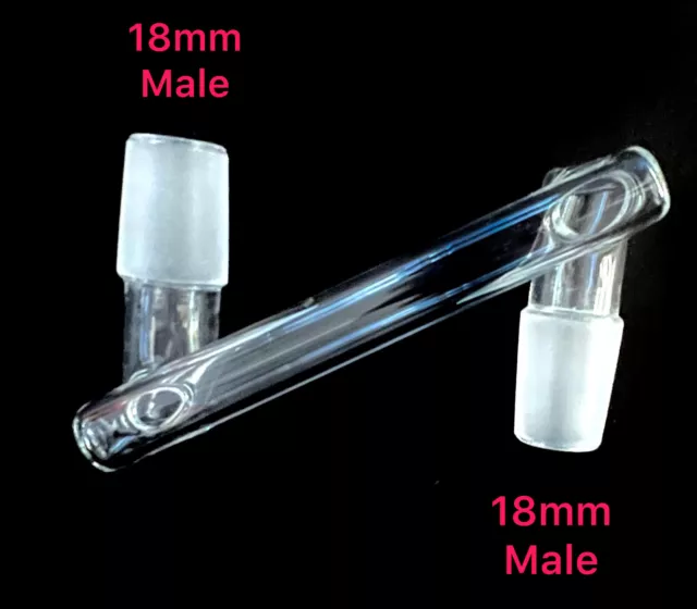 18mm Male   18 mm Male Both sides   Drop Down Glass Adapter Extender