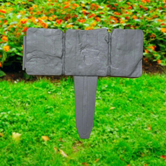 IMITATION STONE GARDEN Fence Plastic Ground Plug Plant Support Stake