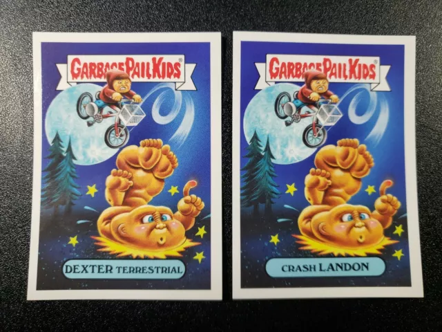 E.T. Steven Spielberg Henry Thomas Spoof 2 Card Set Garbage Pail Kids