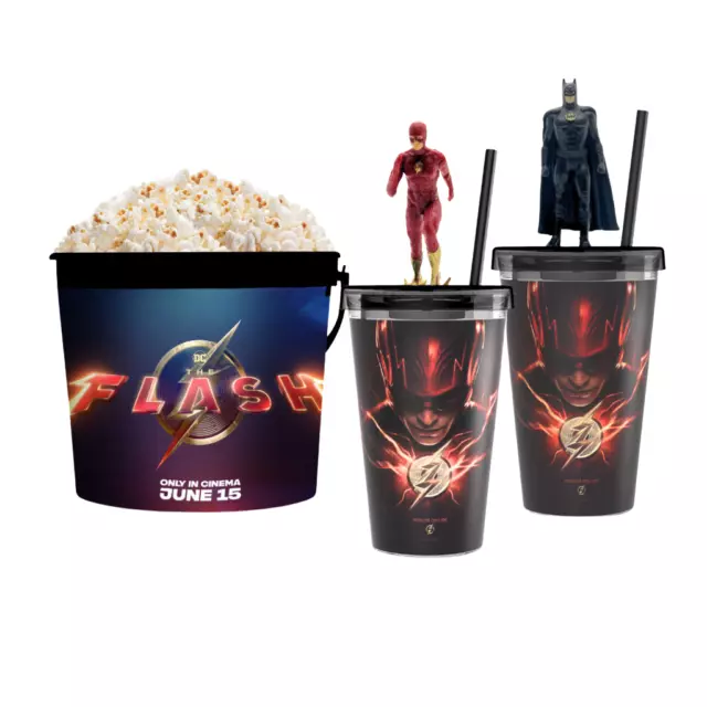 CINEMARK THEATER 2023 The Flash Tin Popcorn Bucket Batman Cup NEW 60.