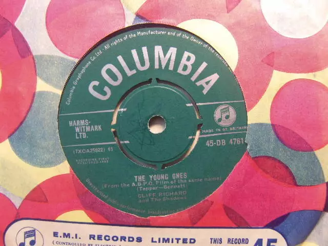 Cliff Richard and the Shadows – The Young Ones 1962 7” Columbia DB 4761