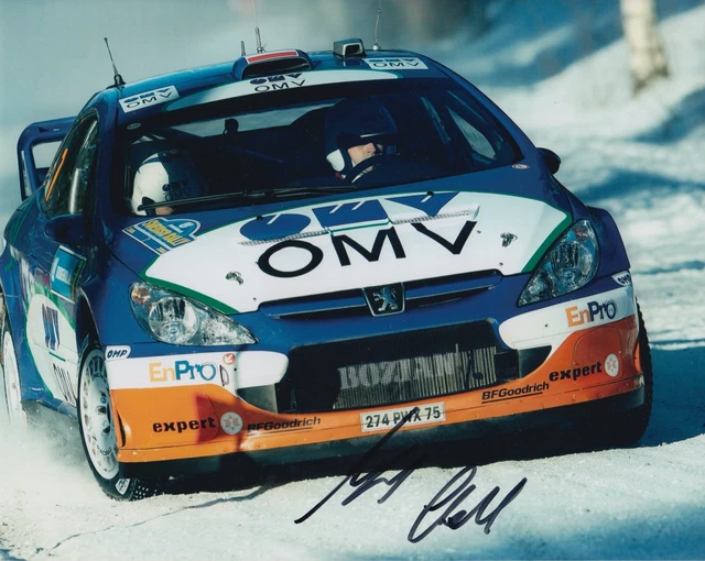 Manfred Stohl Hand Signed 10x8 Photo - Rally Autograph.