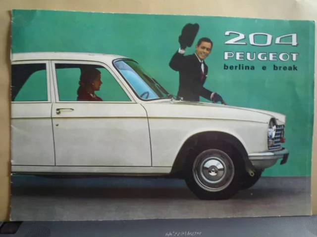 Sales brochure commerciale prospektus PEUGEOT 204 oct 1965 /italien  10P